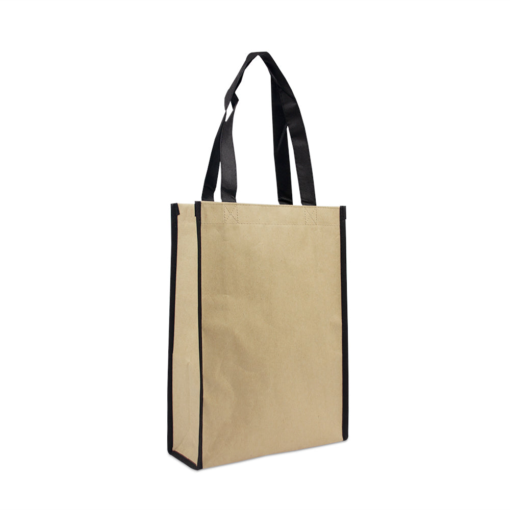 Luxe papieren tassen met non-woven binnenvoering ecologisch