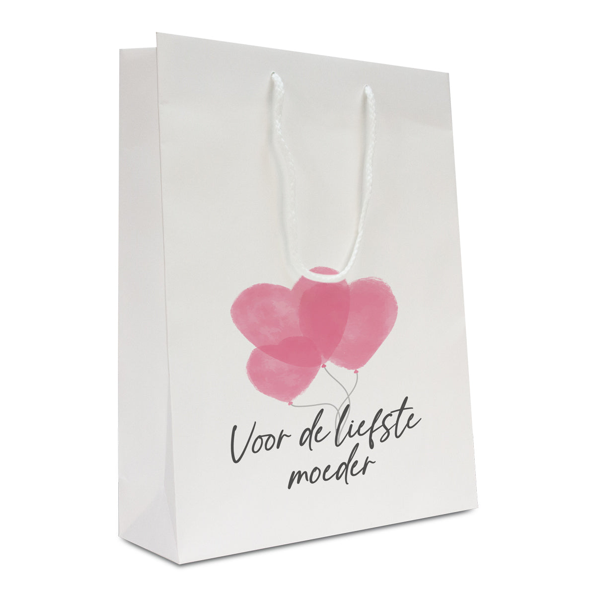 Luxe papieren Moederdag tassen "Voor de liefste moeder"