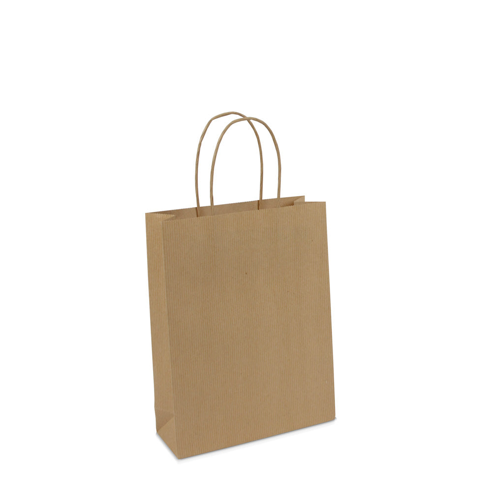Luxe twisted papieren tas met bodemkarton