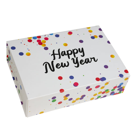 Confetti magneetdozen "Happy New Year"