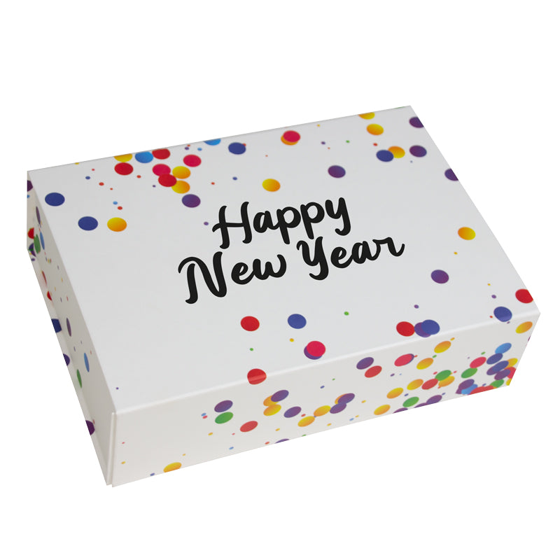 Confetti magneetdozen "Happy New Year"