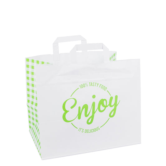 Papieren take away tassen Enjoy groen
