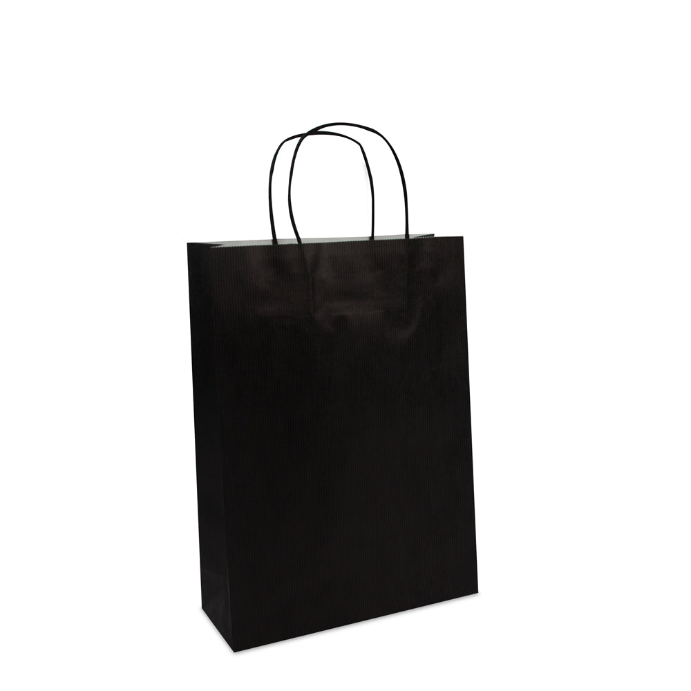 Luxe twisted papieren tas met bodemkarton