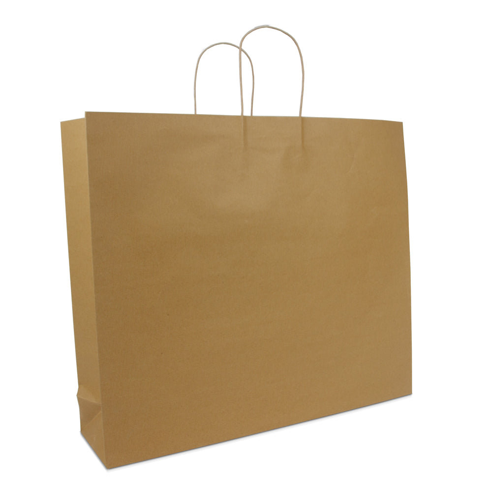 Luxe twisted papieren tas met bodemkarton