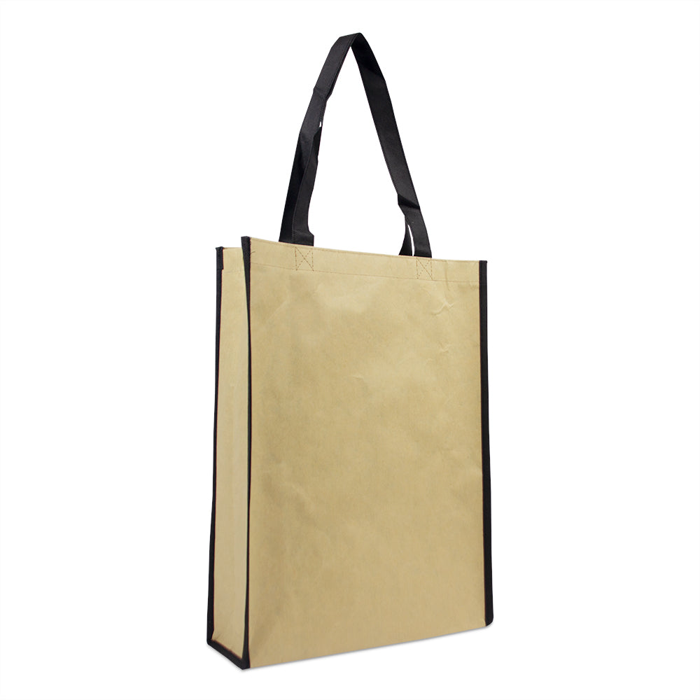 Luxe papieren tassen met non-woven binnenvoering ecologisch