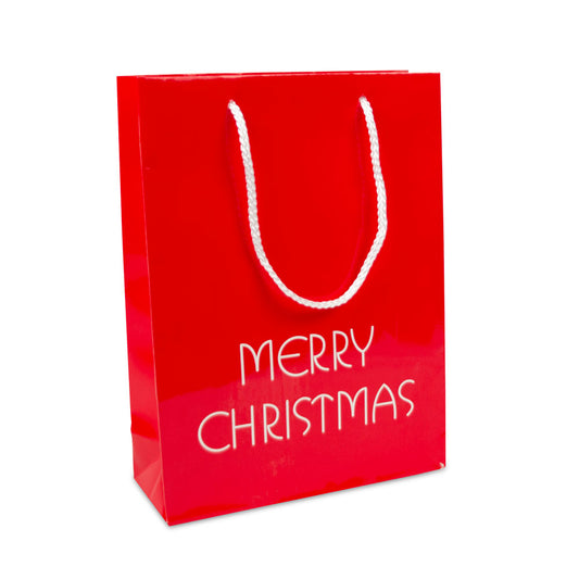 Luxe papieren kersttassen "Merry Christmas"