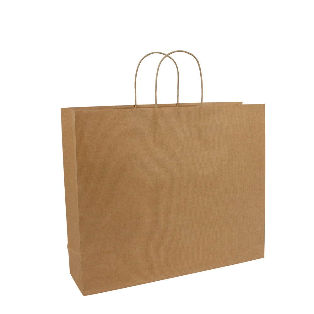 Luxe twisted papieren tas met bodemkarton