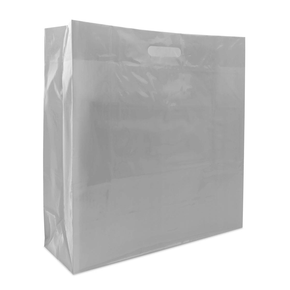 Plastic clear tassen met blokbodem helder