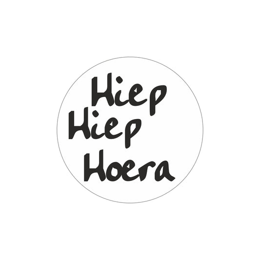 Etiketten "Hiep hiep hoera"