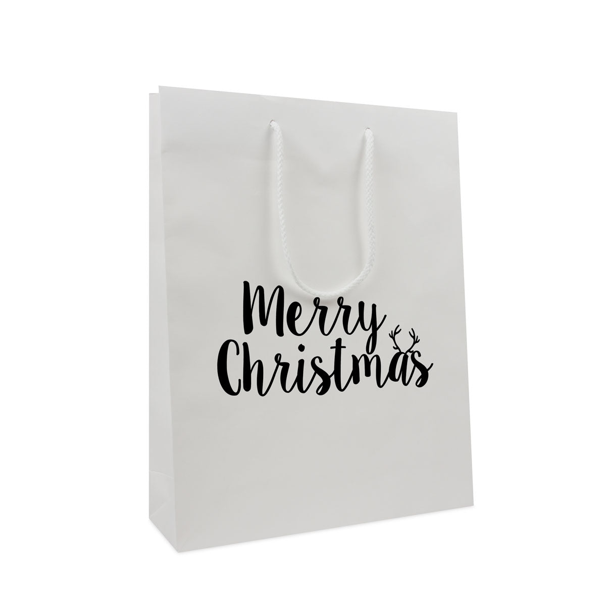 Kraft papieren kersttassen "Merry Christmas"