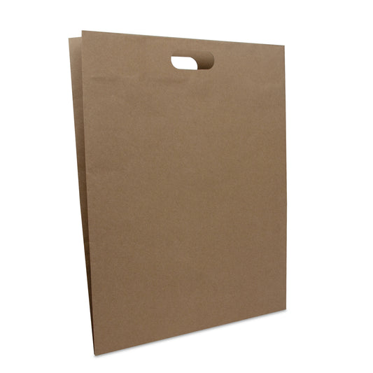 Voordeel papier tassen met uitgestanst handgreep