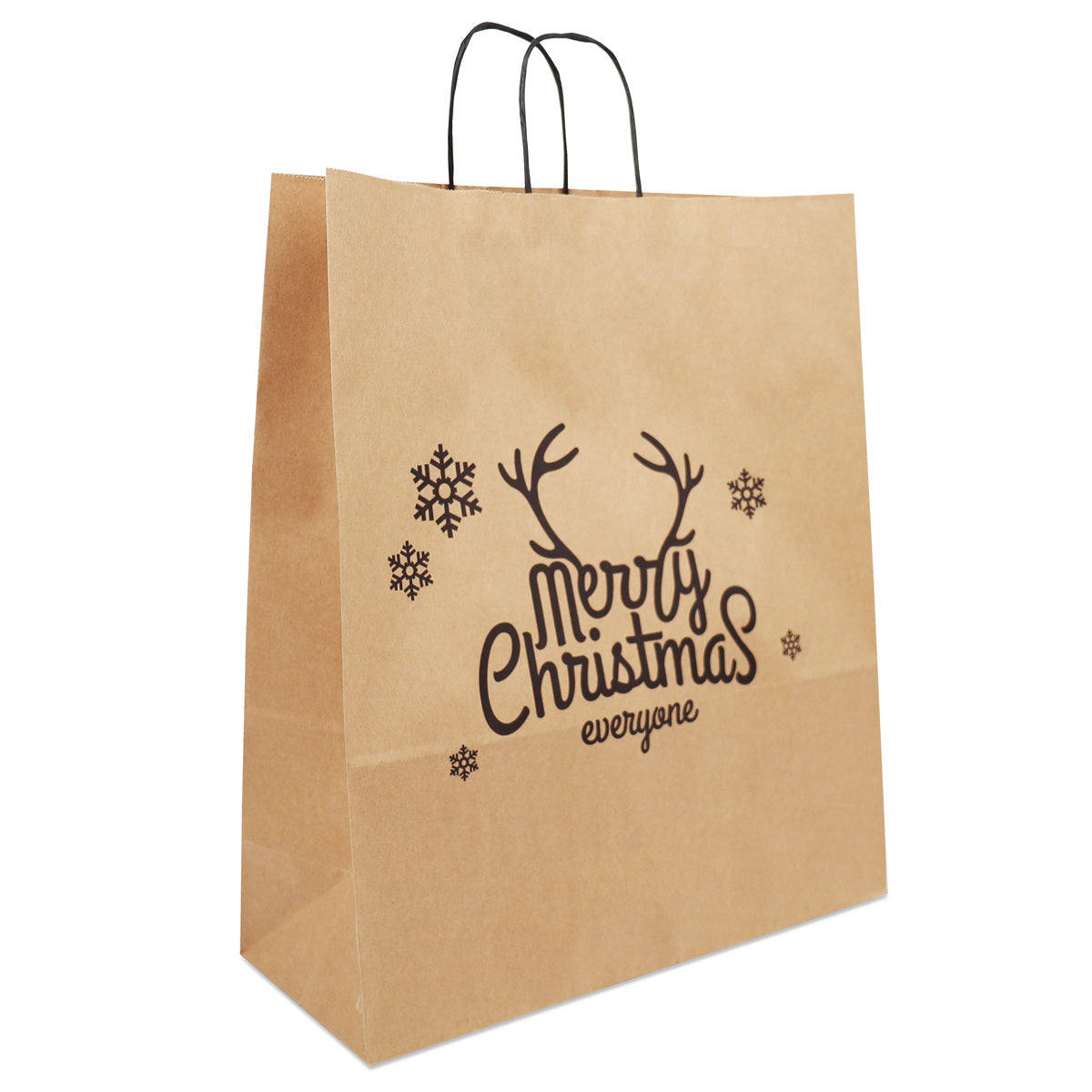 Papieren kersttassen "Merry Christmas"