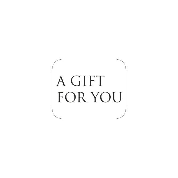 Etiketten "A gift for you"