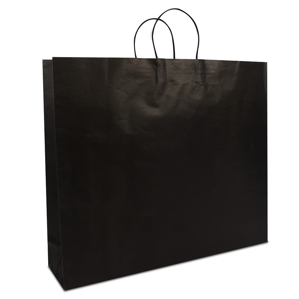 Luxe twisted papieren tas met bodemkarton