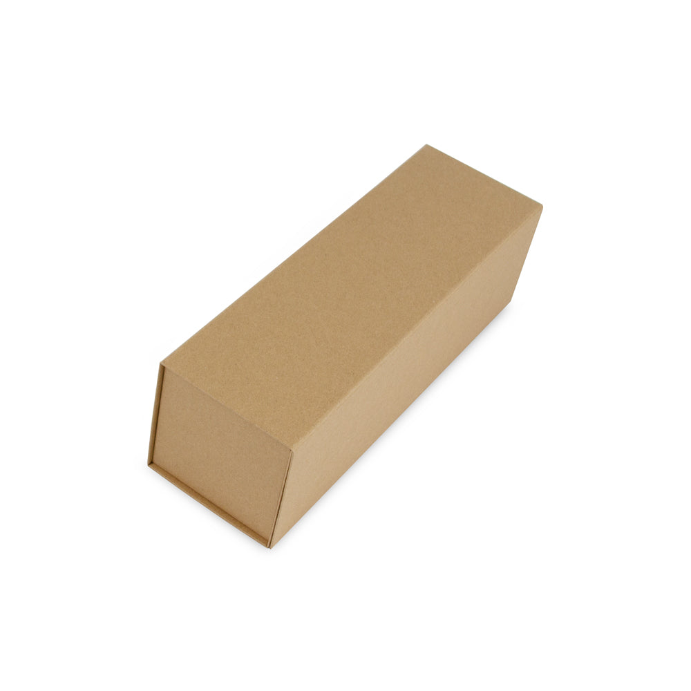 Luxe kraft wijnflesdoos met magneetsluiting