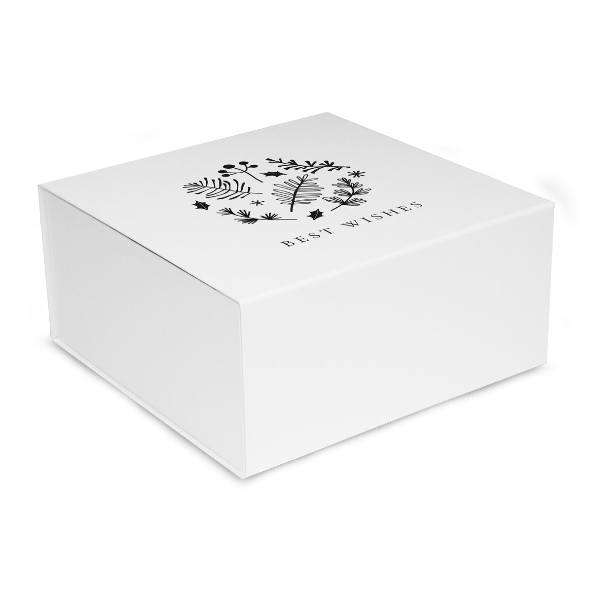 Luxe kerstmagneetdozen "Best Wishes"