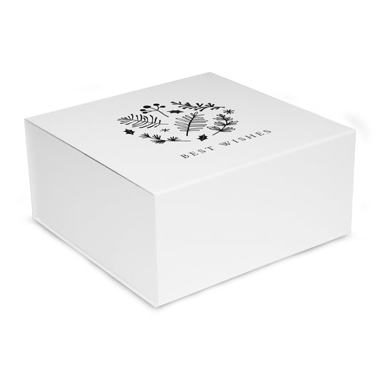 Luxe kerstmagneetdozen "Best Wishes"