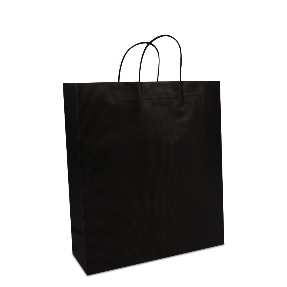 Luxe twisted papieren tas met bodemkarton