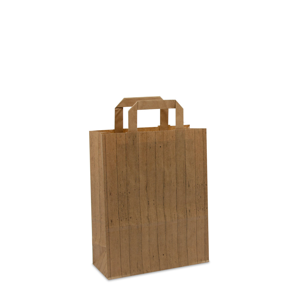 Kraft tassen FSC® Houtstructuur