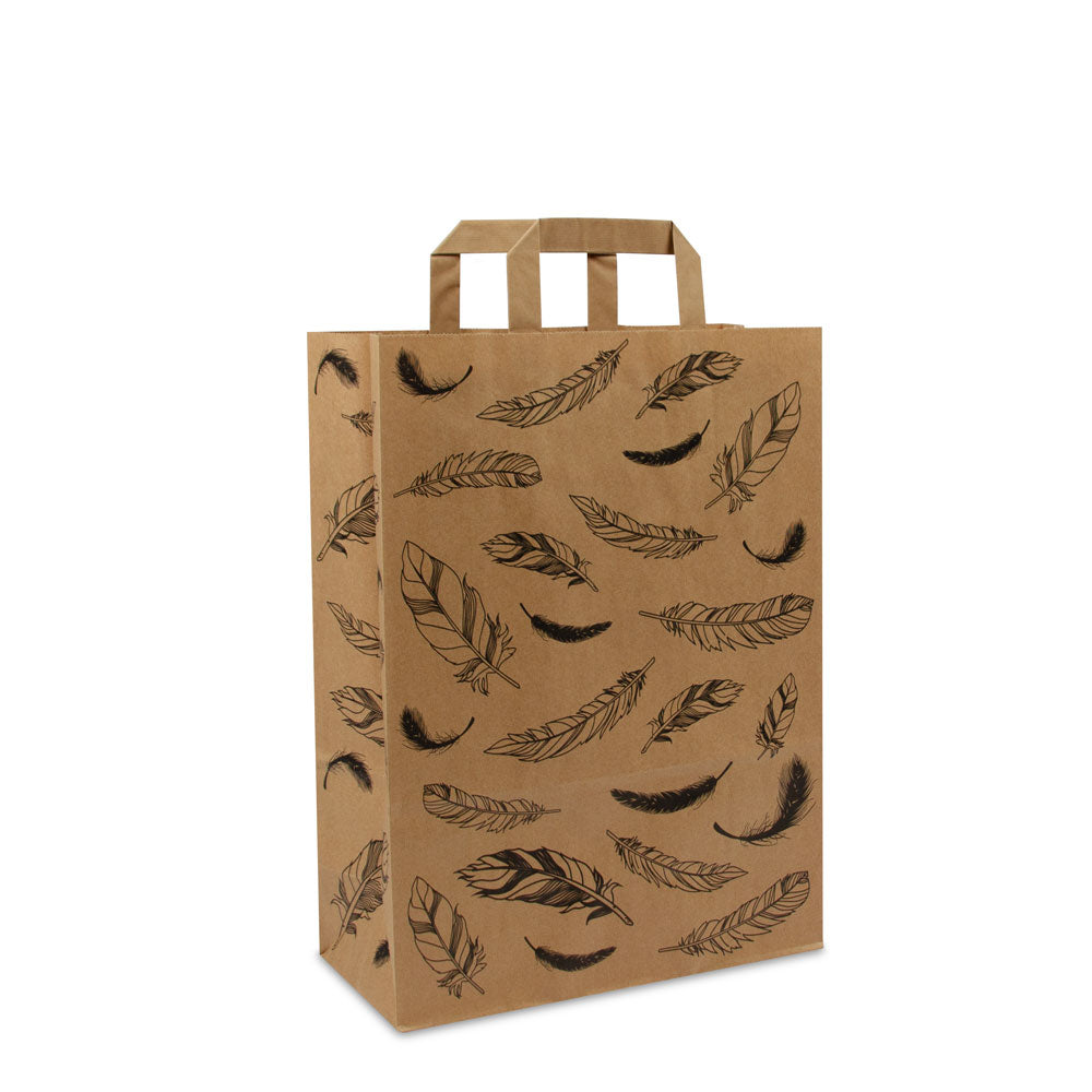 Kraft tassen FSC® Veertjes