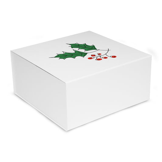 Luxe kerstmagneetdozen "Holly Berry"