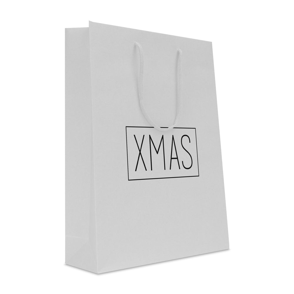 Luxe papieren kersttassen "XMAS"