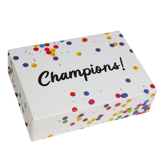 Confetti magneetdozen "Champions!"