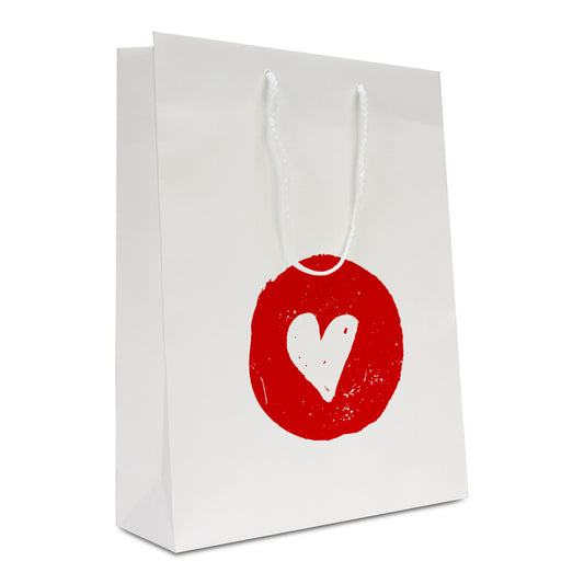 Luxe papieren valentijn tassen Heart