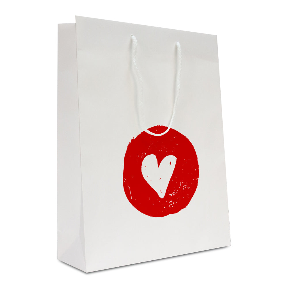 Luxe papieren valentijn tassen Heart