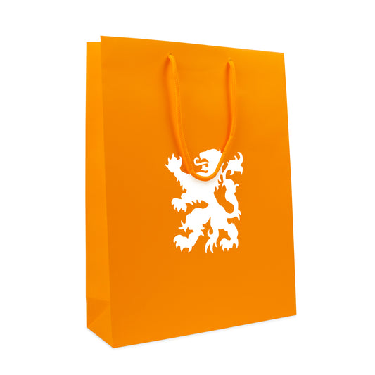 Luxe fluor oranje tassen Leeuw