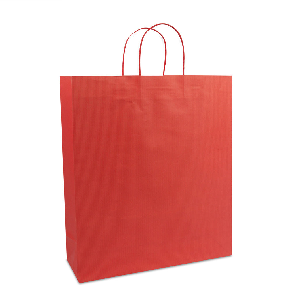 Luxe twisted papieren tas met bodemkarton