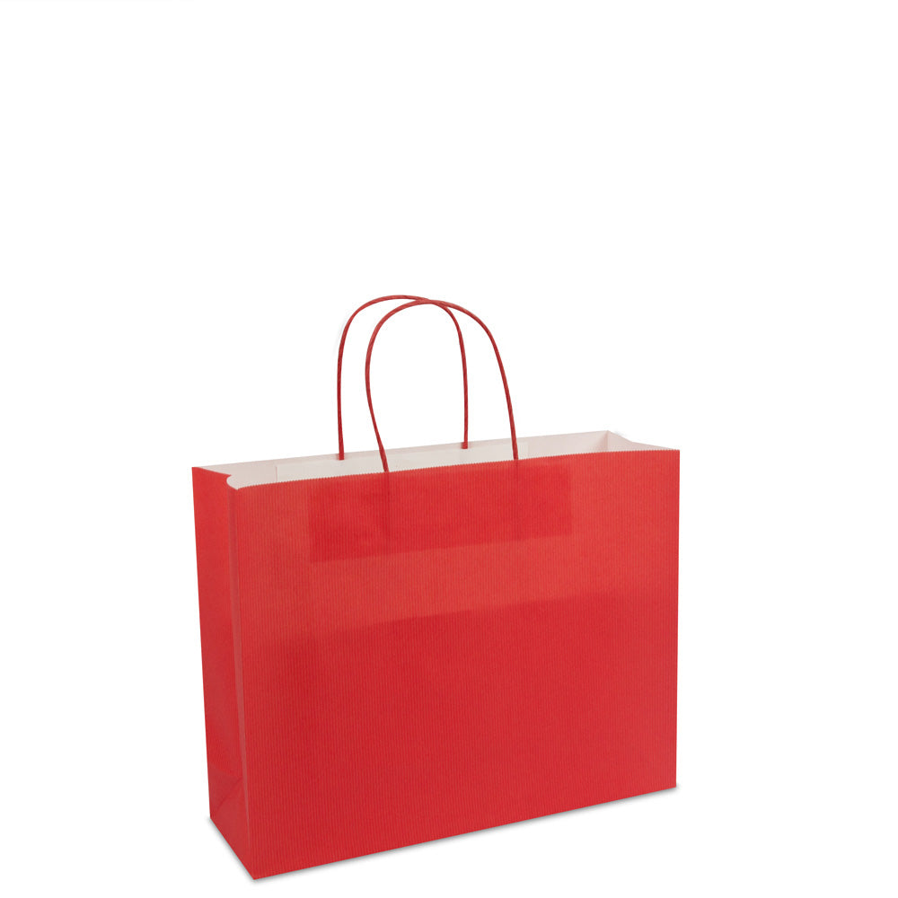 Luxe twisted papieren tas met bodemkarton