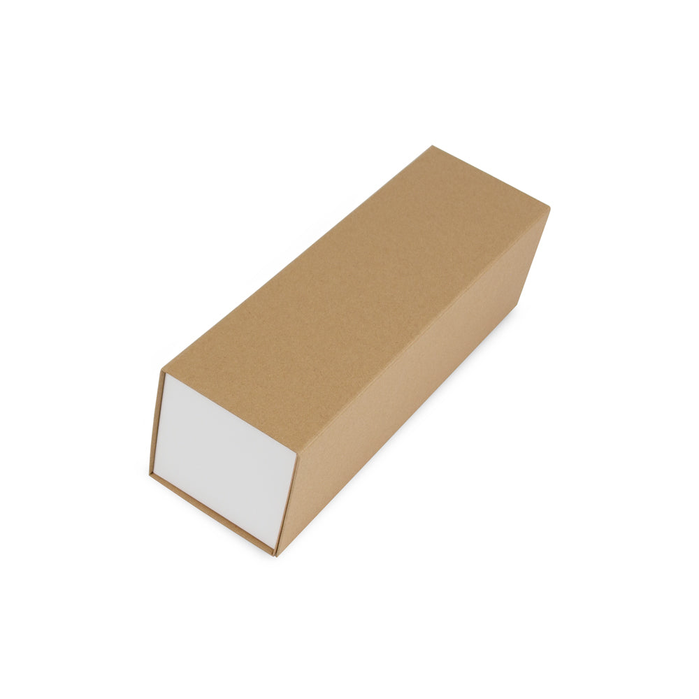 Luxe kraft wijnflesdoos met magneetsluiting