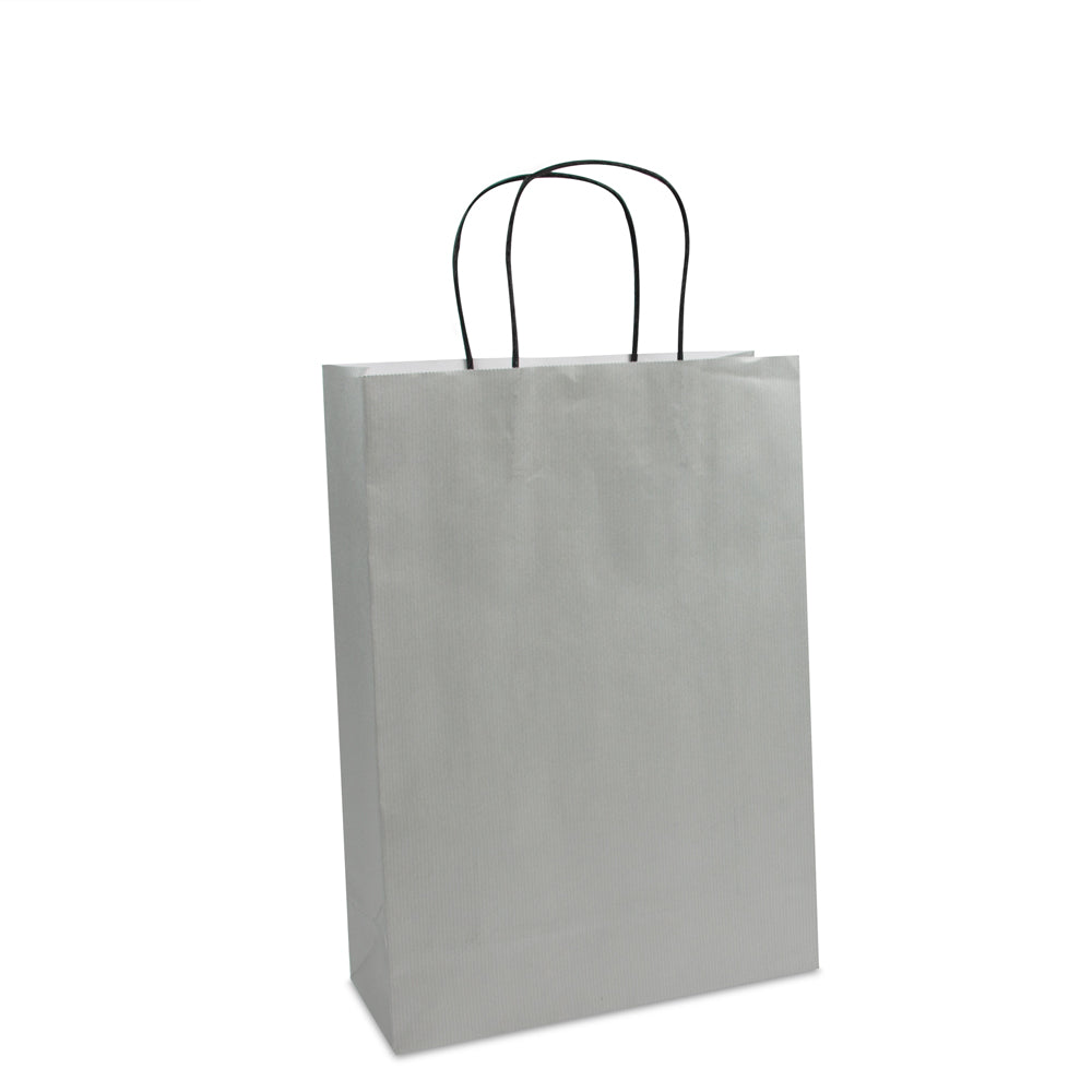 Luxe twisted papieren tas met bodemkarton