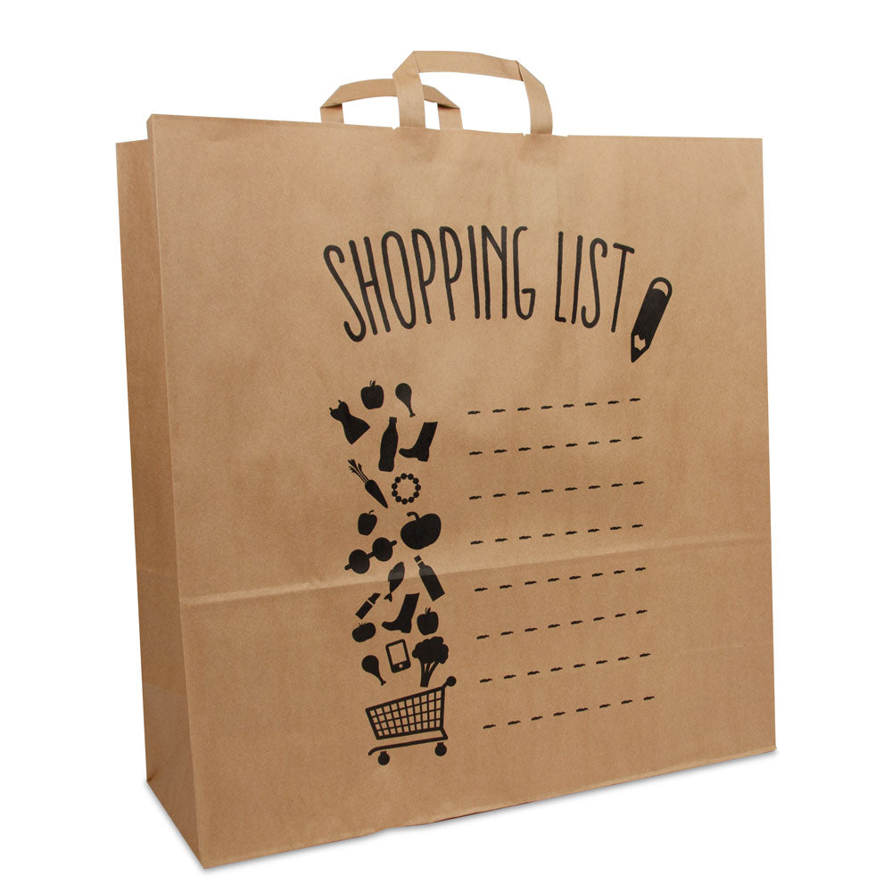 Kraft tassen Shopping list