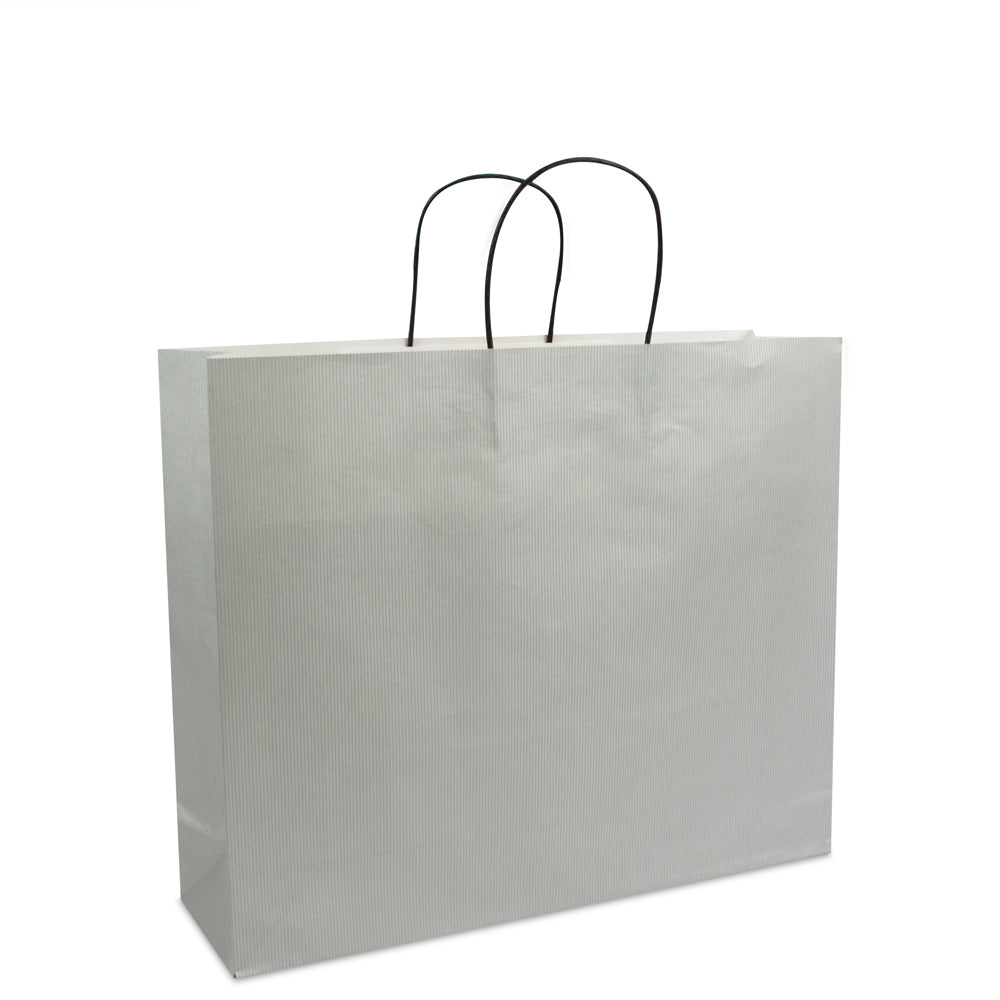 Luxe twisted papieren tas met bodemkarton