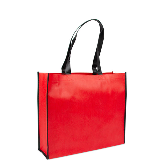 Non-woven shoppers Rood/zwart duotone
